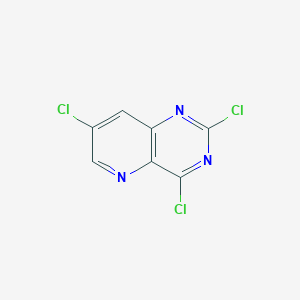 2,4,7-Trichloropyrido[3,2-d]pyrimidine chemical structure (CAS 1260663-38-4)
