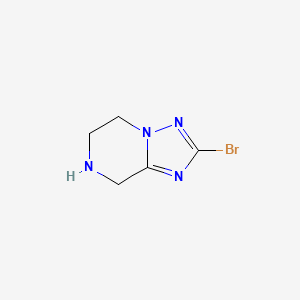 2-Bromo-5,6,7,8-tetrahydro-[1,2,4]triazolo[1,5-a]pyrazine chemical structure (CAS 1260663-45-3)