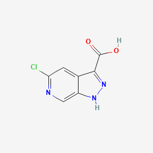5-Chloro-1H-pyrazolo[3,4-c]pyridine-3-carboxylic acid chemical structure (CAS 1260664-22-9)