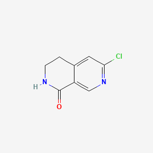 6-Chloro-3,4-dihydro-2,7-naphthyridin-1(2H)-one chemical structure (CAS 1260664-25-2)