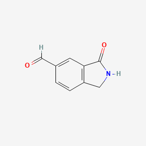 3-Oxoisoindoline-5-carbaldehyde chemical structure (CAS 1260664-94-5)