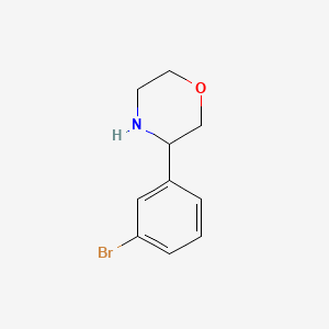 3-(3-Bromophenyl)morpholine chemical structure (CAS 1260665-00-6)