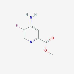 Methyl 4-amino-5-fluoropicolinate chemical structure (CAS 1260665-42-6)