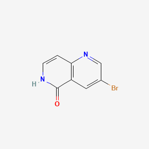 3-Bromo-1,6-naphthyridin-5(6H)-one chemical structure (CAS 1260665-60-8)