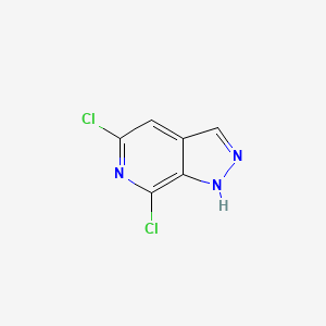 5,7-Dichloro-1H-pyrazolo[3,4-c]pyridine chemical structure (CAS 1260666-26-9)