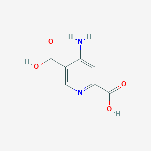 4-Aminopyridine-2,5-dicarboxylic acid chemical structure (CAS 1260667-31-9)