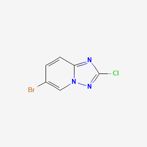 6-Bromo-2-chloro-[1,2,4]triazolo[1,5-a]pyridine chemical structure (CAS 1260667-73-9)