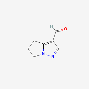 5,6-Dihydro-4H-pyrrolo[1,2-b]pyrazole-3-carbaldehyde chemical structure (CAS 1260667-91-1)