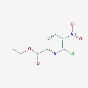 Ethyl 6-chloro-5-nitropicolinate chemical structure (CAS 1260669-90-6)