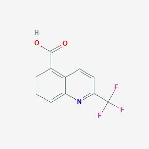 2-(Trifluoromethyl)quinoline-5-carboxylic acid chemical structure (CAS 1260671-21-3)