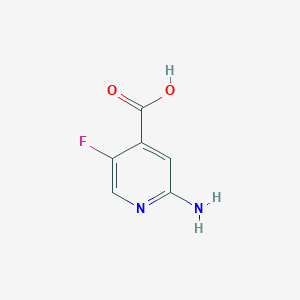 2-Amino-5-fluoroisonicotinic acid chemical structure (CAS 1260671-28-0)