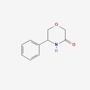 5-Phenylmorpholin-3-one chemical structure (CAS 1260672-03-4)