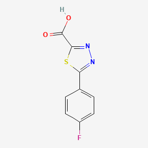 5-(4-Fluorophenyl)-1,3,4-thiadiazole-2-carboxylic acid chemical structure (CAS 1260672-44-3)