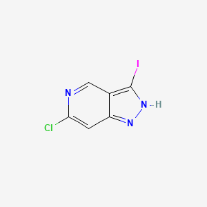 6-Chloro-3-iodo-1H-pyrazolo[4,3-c]pyridine chemical structure (CAS 1260672-72-7)