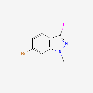6-Bromo-3-iodo-1-methyl-1H-indazole chemical structure (CAS 1260741-78-3)