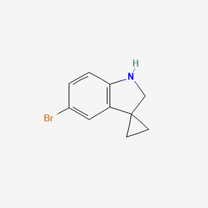 5'-Bromospiro[cyclopropane-1,3'-indoline] chemical structure (CAS 1260763-03-8)