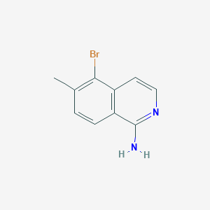 5-Bromo-6-methylisoquinolin-1-amine chemical structure (CAS 1260769-93-4)