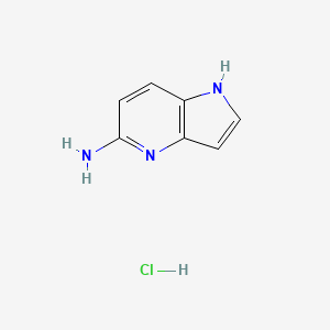 1H-Pyrrolo[3,2-b]pyridin-5-amine hydrochloride chemical structure (CAS 1260771-53-6)