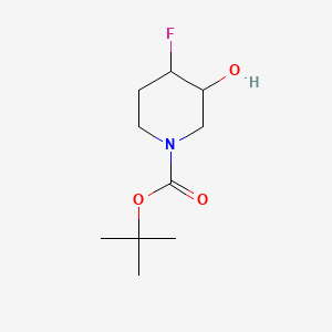 tert-Butyl 4-fluoro-3-hydroxypiperidine-1-carboxylate chemical structure (CAS 1260772-97-1)