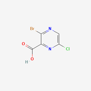 3-Bromo-6-chloropyrazine-2-carboxylic acid chemical structure (CAS 1260773-60-1)