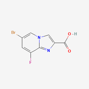 6-Bromo-8-fluoroimidazo[1,2-a]pyridine-2-carboxylic acid chemical structure (CAS 1260784-00-6)