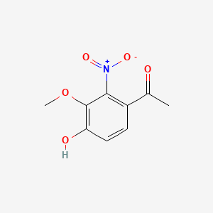 1-(4-Hydroxy-3-methoxy-2-nitrophenyl)ethanone chemical structure (CAS 1260785-45-2)