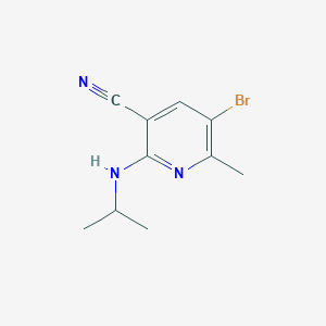 5-Bromo-2-(isopropylamino)-6-methylnicotinonitrile chemical structure (CAS 1260785-72-5)