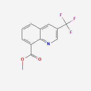Methyl 3-(trifluoromethyl)quinoline-8-carboxylate chemical structure (CAS 1260786-34-2)