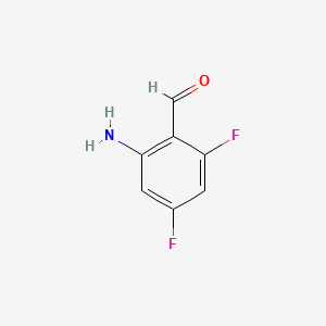 2-Amino-4,6-difluorobenzaldehyde chemical structure (CAS 1260790-53-1)