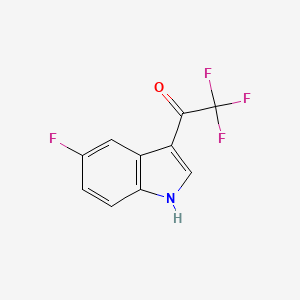 2,2,2-Trifluoro-1-(5-fluoro-1H-indol-3-yl)ethan-1-one chemical structure (CAS 1260793-83-6)