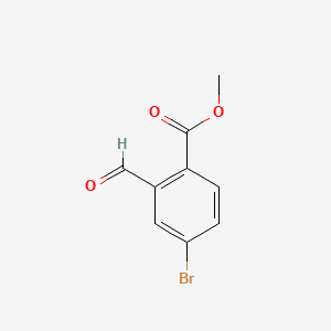 Methyl 4-bromo-2-formylbenzoate chemical structure (CAS 1260795-42-3)