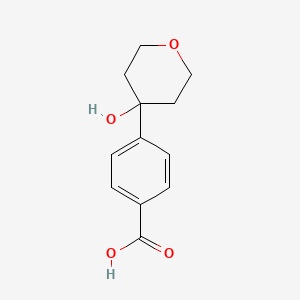 4-(4-Hydroxytetrahydro-2H-pyran-4-yl)benzoic acid chemical structure (CAS 1260804-88-3)