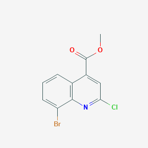 Methyl 8-bromo-2-chloroquinoline-4-carboxylate chemical structure (CAS 1260807-86-0)
