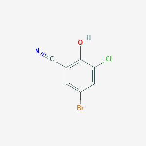5-Bromo-3-chloro-2-hydroxybenzonitrile chemical structure (CAS 1260810-06-7)