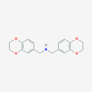 Bis((2,3-dihydrobenzo[b][1,4]dioxin-6-yl)methyl)amine chemical structure (CAS 1260811-27-5)