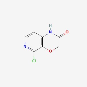 5-Chloro-1H-pyrido[3,4-b][1,4]oxazin-2(3H)-one chemical structure (CAS 1260811-66-2)