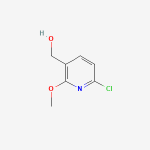 (6-Chloro-2-methoxypyridin-3-yl)methanol chemical structure (CAS 1260812-74-5)