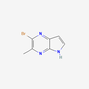 2-Bromo-3-methyl-5H-pyrrolo[2,3-b]pyrazine chemical structure (CAS 1260812-97-2)