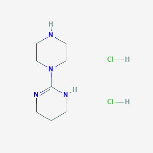 2-(Piperazin-1-yl)-1,4,5,6-tetrahydropyrimidine dihydrochloride chemical structure (CAS 1260813-70-4)