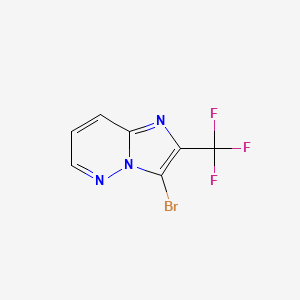 3-Bromo-2-(trifluoromethyl)imidazo[1,2-b]pyridazine chemical structure (CAS 1260817-66-0)