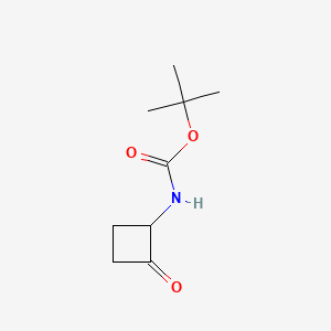 tert-Butyl (2-oxocyclobutyl)carbamate chemical structure (CAS 1260817-77-3)