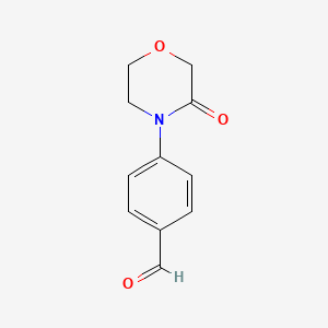 4-(3-Oxomorpholino)benzaldehyde chemical structure (CAS 1260831-28-4)