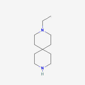 3-Ethyl-3,9-diazaspiro[5.5]undecane chemical structure (CAS 1260832-77-6)
