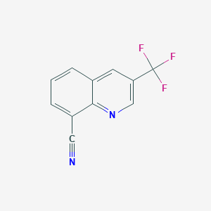 3-(Trifluoromethyl)quinoline-8-carbonitrile chemical structure (CAS 1260832-93-6)