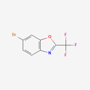 6-Bromo-2-(trifluoromethyl)benzo[d]oxazole chemical structure (CAS 1260834-26-1)