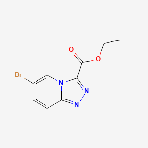 Ethyl 6-bromo-[1,2,4]triazolo[4,3-a]pyridine-3-carboxylate chemical structure (CAS 1260840-42-3)