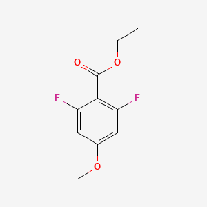 Ethyl 2,6-difluoro-4-methoxybenzoate chemical structure (CAS 1260849-23-7)