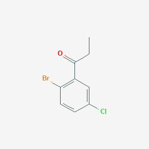 1-(2-Bromo-5-chlorophenyl)propan-1-one chemical structure (CAS 1260851-70-4)