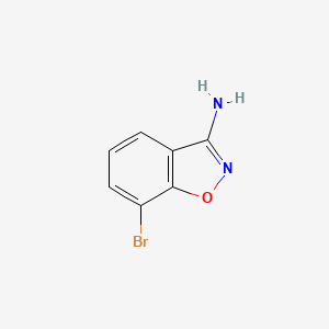 7-Bromobenzo[d]isoxazol-3-amine chemical structure (CAS 1260860-32-9)