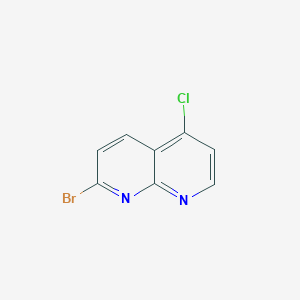 2-Bromo-5-chloro-1,8-naphthyridine chemical structure (CAS 1260862-24-5)